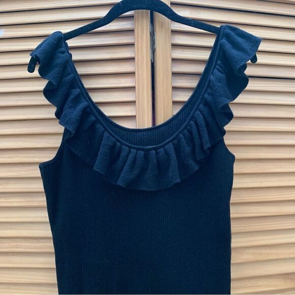 MADEWELL Black Ribbed Top Size XL - Picture 3 of 5